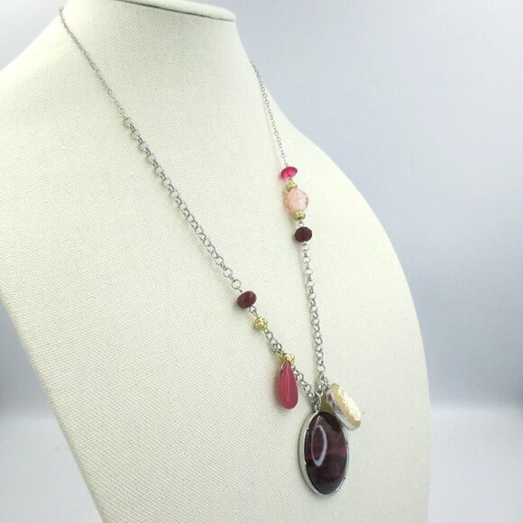 Chico's Demure Regency Cameo Pendant Long Necklace - Picture 1 of 8